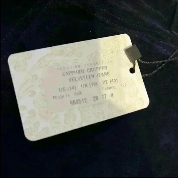 Velvet Flare Boot Cut Pant NEW Velour Velveteen Sapphire  Peruvian Connection - Picture 7 of 9